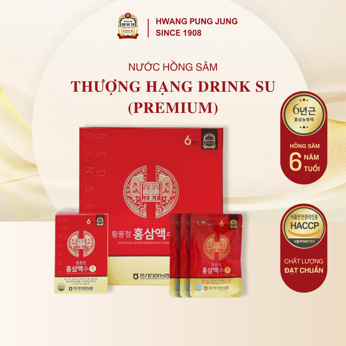 Nước hồng sâm Su (Premium) 30 gói x 70ml