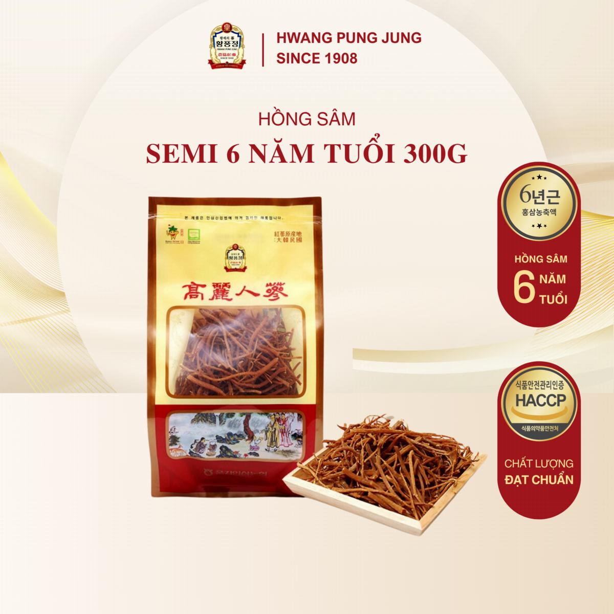 Rễ hồng sâm SEMI 6 năm tuổi 300g